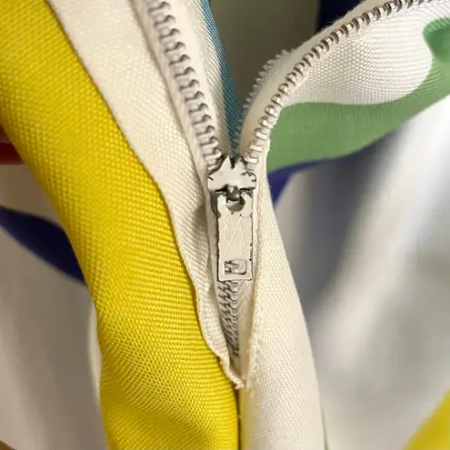 Vintage Stacy Ames 1960s Striped Sleeveless Belted Knee