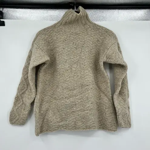 Vintage Carraig Donn Aran handknit Ireland Irish Wool cream Sweater size medium