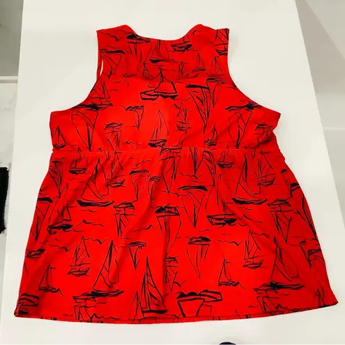 So NICE swim tankini top w/ bottom 🏖️🏝️ Red Size 18