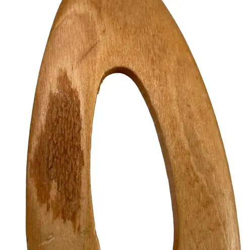 Natural Wood Earrings Dangle Pierce Fish Hook Hanging Drop Handmade Jewelry u Brown