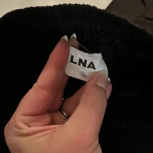 LNA Black High Rise Nylon Tracksuit Jogger Pant size XS