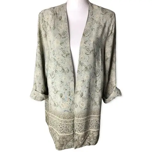 Tori Alexander Vintage Floral 3/4 Sleeve Open Front Cardigan Blouse Size 18