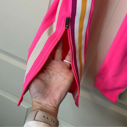 Free People Movement Free People FP Movement Run Racer Pink Leggings Pants Rainbow Back Zip Ankle NWT