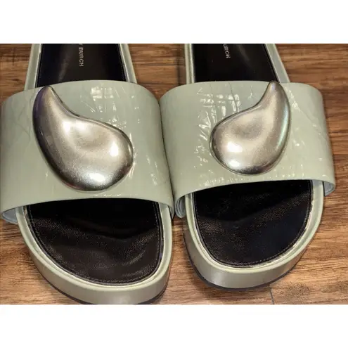 Tory Burch  Patos Platform Women’s Leather Slides Sandals Sz 10 ( Displays )