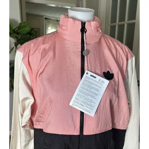 Pink Coconut Boutique Adidas Originals Colorblock Windbreaker Jacket Pink Black Cream Women's S NWT