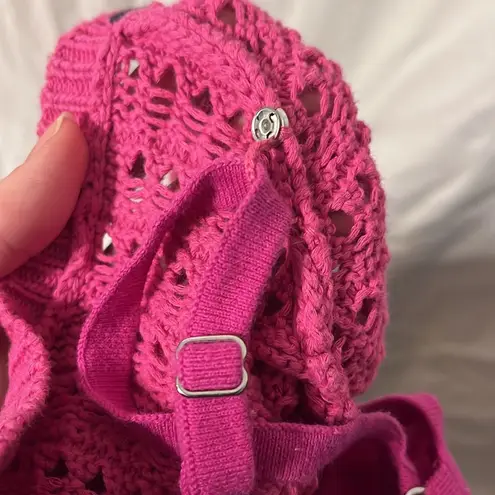 Boden NWOT Rose Violet Crochet Knit Long Sleeve Lined Dress Pink Size 2