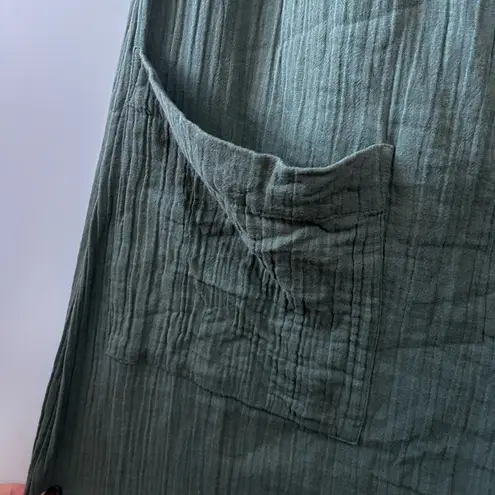 Mara Hoffman Blanche Wide Leg Jumpsuit in Sage Green Size Large Boho