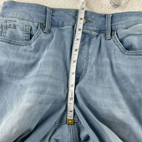 NYDJ Marilyn Straight Crop Jeans Womens 6 Blue Cool Embrace Lift Tuck Mid Rise