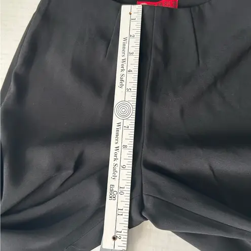 Asian inspired vintage flare pants embroidery peekaboo pleats black size medium