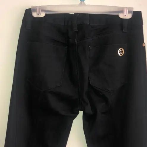 Tory Burch  BLACK SKINNY JEANS GOLD HARDWARE ZIPPER