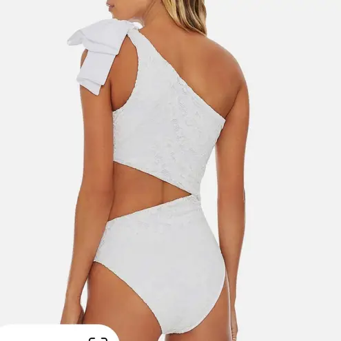 Beach Riot  x REVOLVE Selena Lace Bridal One Piece Swimsuit, White Size XS NEW