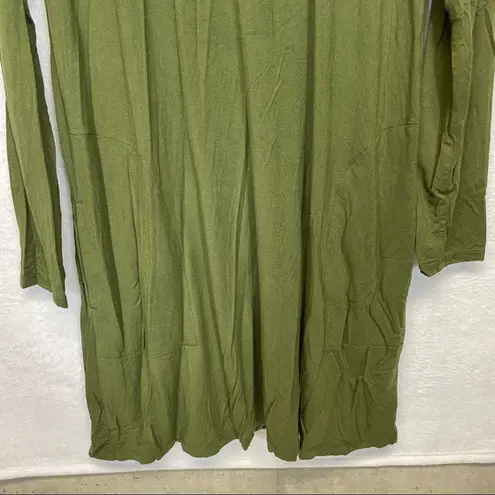 J.Crew ‎ Olive Green Long Sleeve Crewneck Dress with Pockets Size M