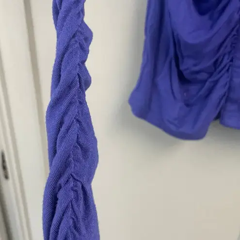 Marciano Size Small Blue Ruched Off Shoulder Top Festival Club Y2K Guess