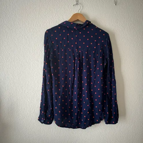 Splendid  Button Up Polka dot Blouse
