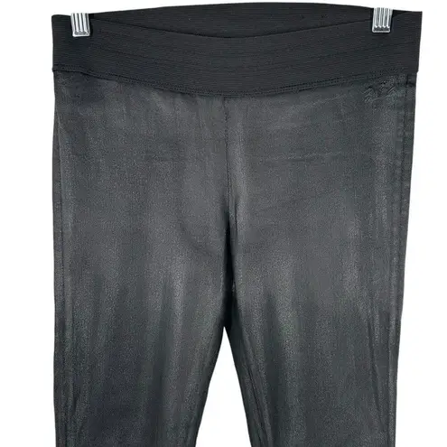 Goldsign Zebra Black Coated Skinny Leggings Jegging Size 27