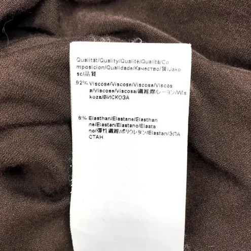 Hugo Boss Shawl V- Neck Top Women L Chocolate Retro Business Party Timeless Boho