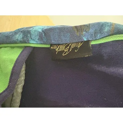 Laurel Burch Cotton Tote Bag Canine Family Mystical Dogs Canvas Handbag Sun Sand Blue