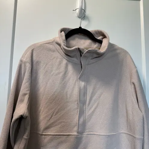 Avalanche Women's Half Zip Tan Neutral Textured Fleece Pullover Sweatshirt XL - Image 2