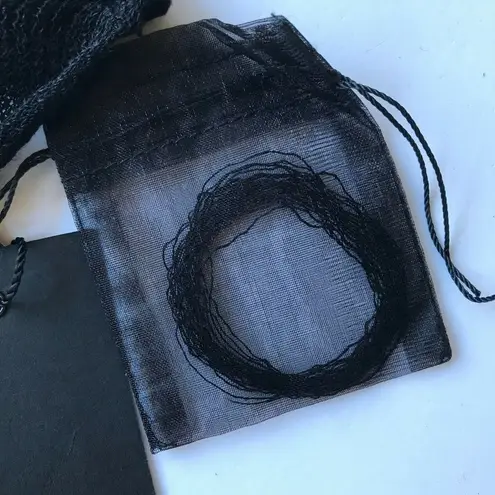 Stella Carakasi Black dress Sz XS Asymmetrical Semi Sheer Linen Nylon B…