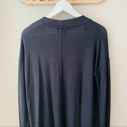 Free Press Open Front Cardigan Black Sz Small