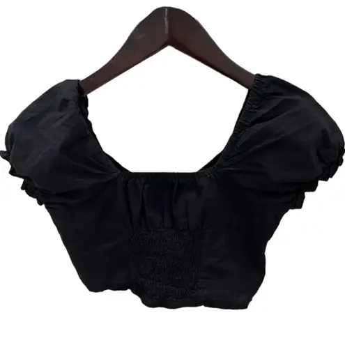 Princess Polly  ABE CROP TOP BLACK