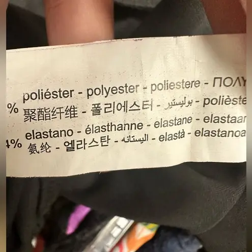 ZARA  black asymmetrical ruched gold embellished bodysuit