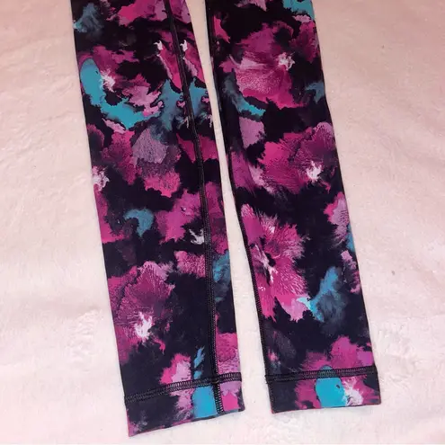 Lululemon  Wunder Under Pant (Hi-Rise) in Midnight Bloom Black Deep Fuschia size 4 - Image 6