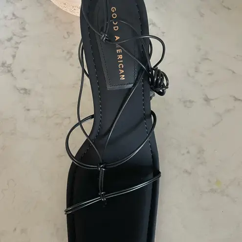 Good American New in Box Good‎ American Black Caged Square Toe Strappy Neoprene
Heels Sz 10