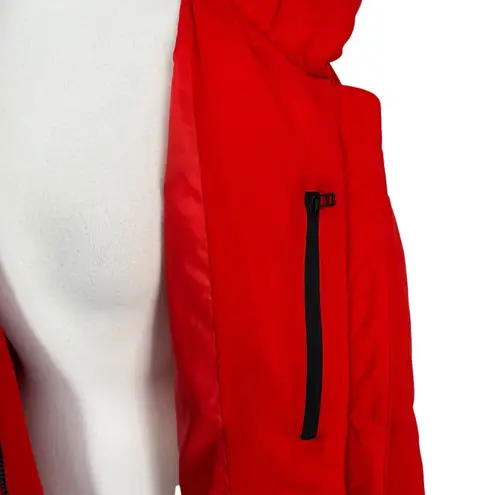 Avec Les Filles Hooded Puffer Coat Jacket Orange Size Large