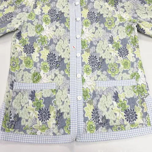 Quilted Floral Jacket Womens Medium Reversible Cottagecore Boho Indie Granny