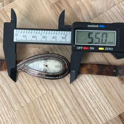 Le Vian Diamante Rare Limited Edition Diamond Ladies Watch Teardrop Case Brown