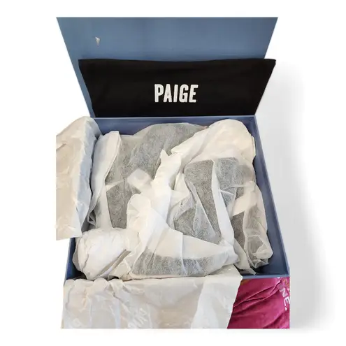 Paige  Mimi Black Suede Buckle Block Heel Bootie Sandal 10.5 – NIB