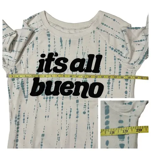 Zoe & Liv "it's all bueno" Raglan Sweatshirt - White - XL