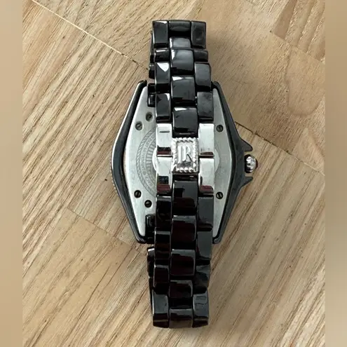 Judith Ripka Ceramic Bracelet Ladies Watch Pearl Dial Crystal Embellishments