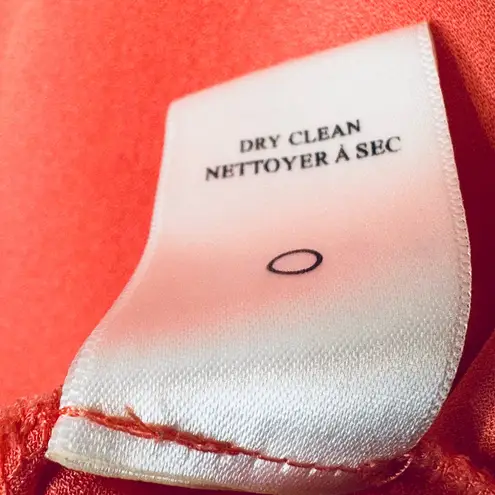 ALC Frank A.L.C. Delaney Salmon Coral Pink Peach Silk Plunge V-Neck Mini Dress Size 0