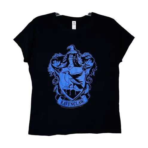 Delta Harry Potter Shirt Women XL Black Blue Ravenclaw Crest Graphic Tee Cotton Casual