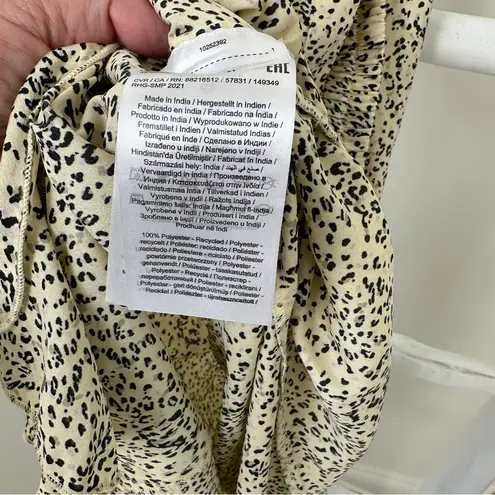 VERO MODA Ruched Asymmetrical Satin Animal Print Skirt Size Small