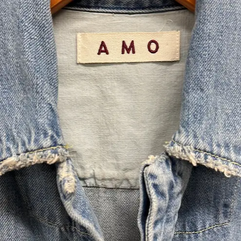 AMO Skip Denim Romper Finder Keeper W/ Destroy Size XS