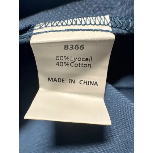 Fashion Ribbed Knit Midi Dress Long Sleeve Casual Everyday Dress Large Blue