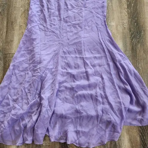 Retrofête Retrofete Larissa Dress in Dusty Lilac Purple Large Silk NWT Corset Semi Sheer