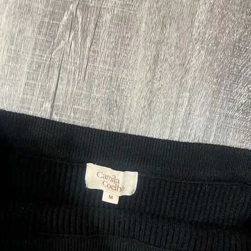 Camila Coelho Macadamia Skirt and Top Set in Black