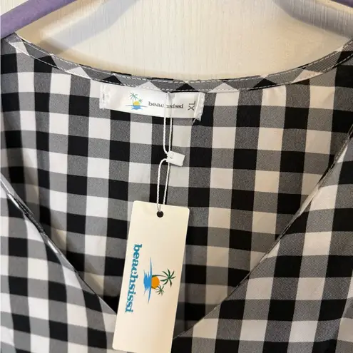 Beachsissi Stylish Checkered Beach Coverup Dress