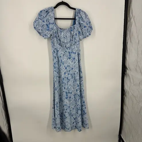 Boden USA Boden Ruched Bodice Midi Dress
Porcelain Blue, Paisley Bud