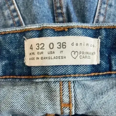 Primark  high rise blue distressed jean shorts in size 0