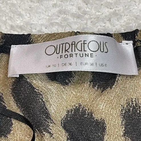 Outrageous Fortune Lace Trim Cami Animal Print