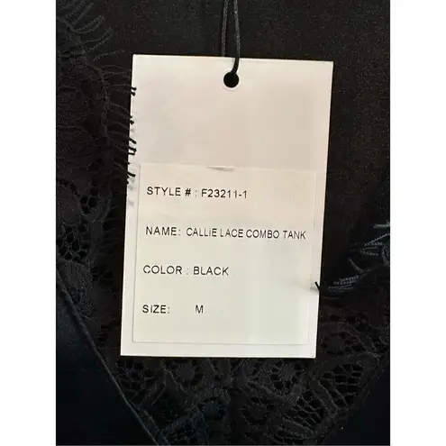 Generation Love 95% Silk Callie Lace Combo Tank in Black Size M