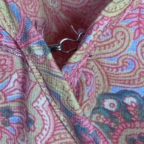 Boemo Revolve Boho Paisley Print Long Sleeve Maxi Dress Size 2X Ruffle Tiered