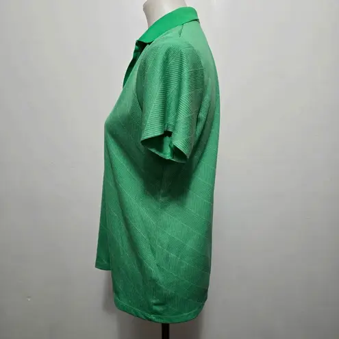 Antigua Womens L Green Polo Shirt Short Sleeve Golf Athletic Casual Top