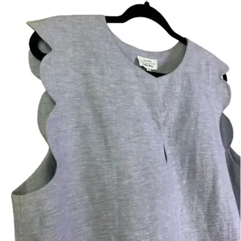 & Other Stories & OTHER STORIES / PARIS ATELIER Linen Scalloped Blouse, Size 12