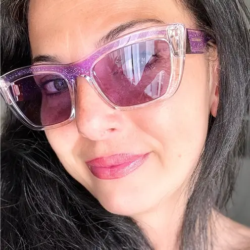 Dolce & Gabbana Authentic 54mm cat eyes clear Glitter acetate sunglasses